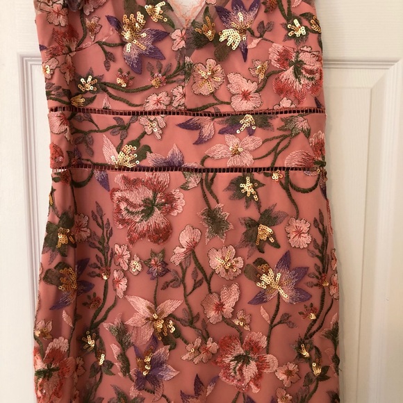 Marchesa Notte Flutter Cocktail Dress Sz 12 - Picture 5 of 10